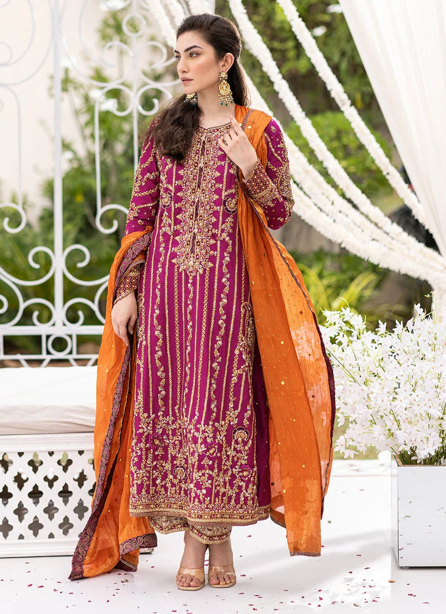 Farah Talib Aziz Luxury Embroidered Chiffon 3 Piece Unstitched
