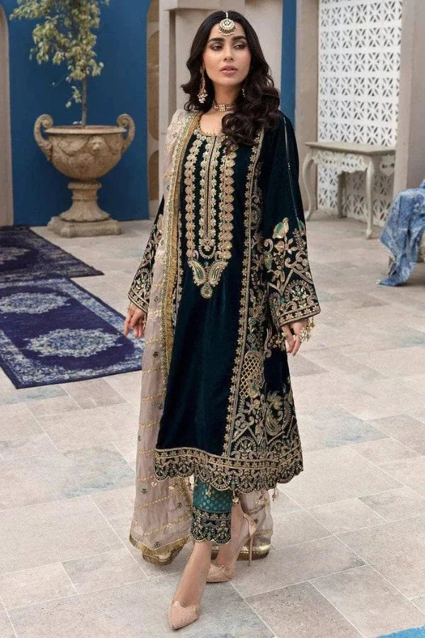 Emaan Adeel Luxury Velvet Collection 3 Pc Unstitched