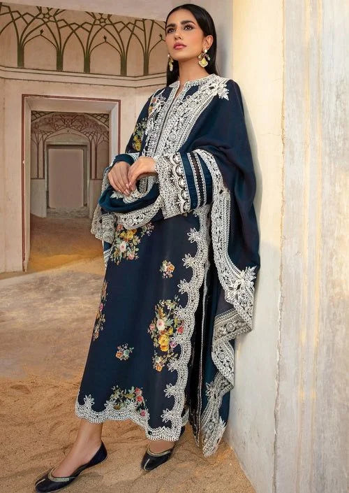 Crimson Luxury Lawn Embroidered Unstitched Suits Marori Tales - CRWP 2B