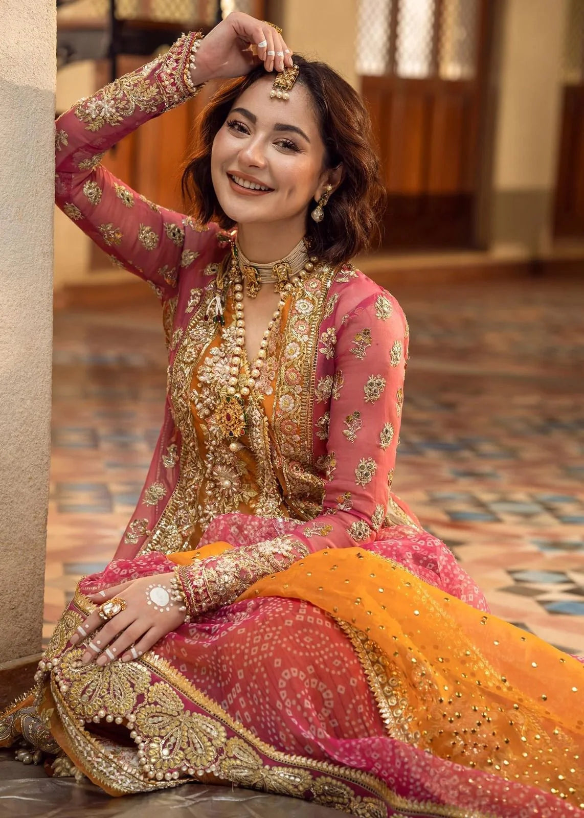 Aik Jhalak By Crimson MEHNDI GALORE Organza 3 pc