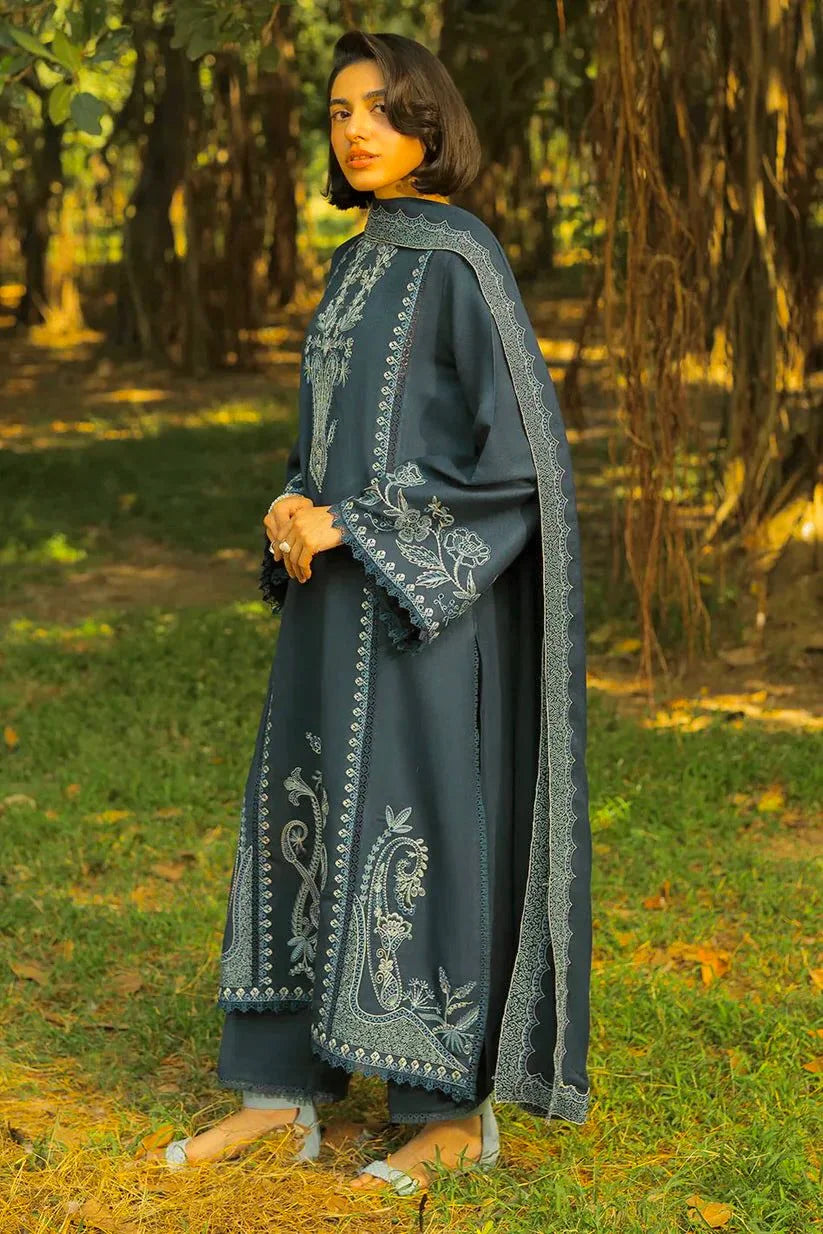 ASIM JOFA Luxury Dhanak Embroidered 3pc Unstitched