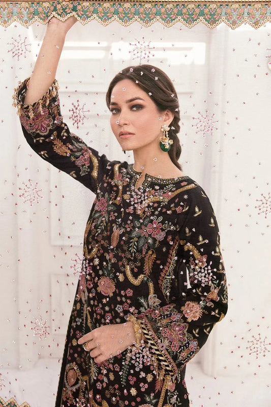 Baroque Luxury Embroidered Net Suits Unstitched 3 Piece
