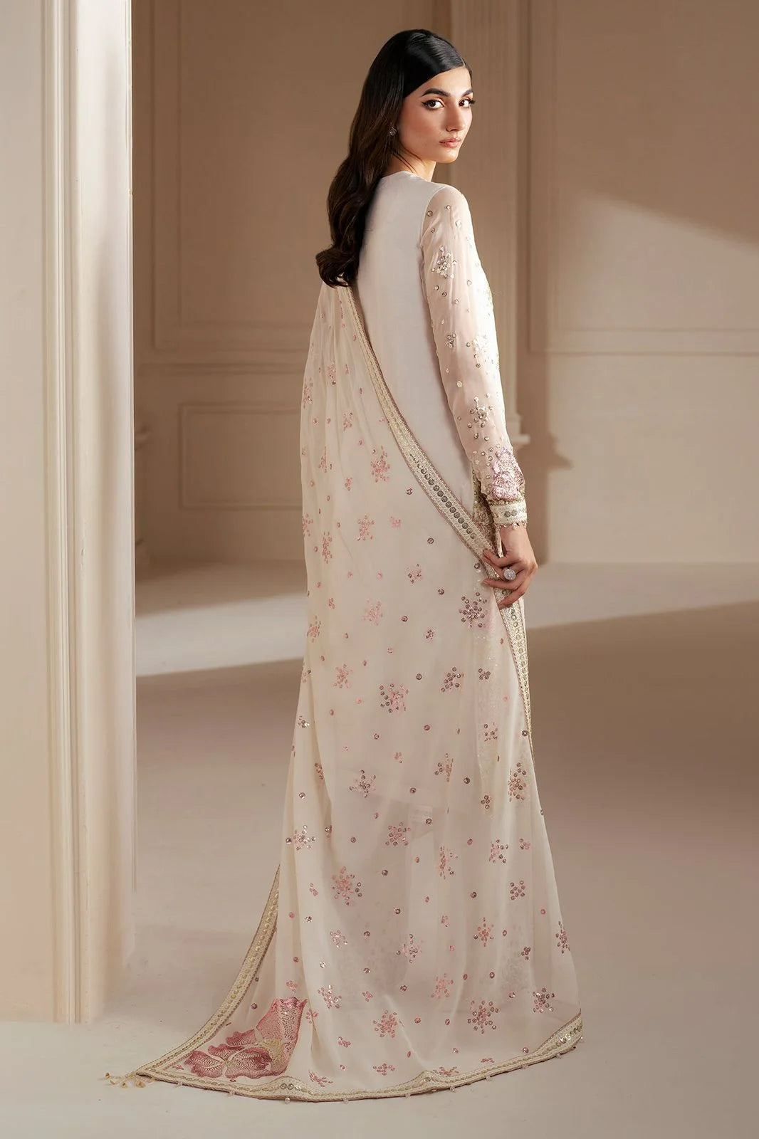 Jazmin Luxury Chiffon Embroidered 3 Piece Unstitched