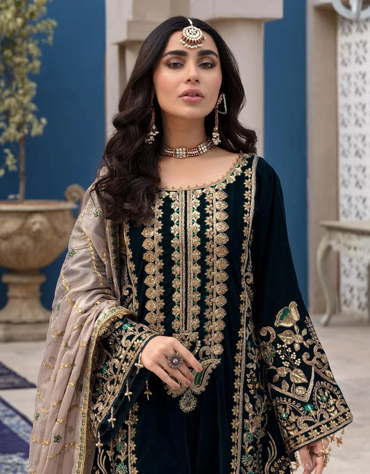 Emaan Adeel Luxury Velvet Collection 3 Pc Unstitched