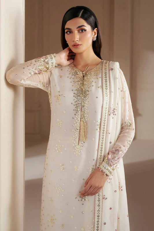 Jazmin Luxury Chiffon Embroidered 3 Piece Unstitched