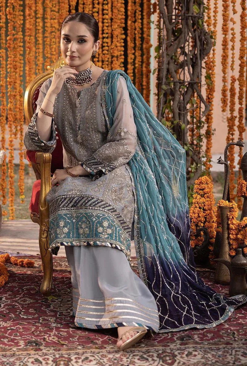 Adan Libas Chiffon Embroidered Unstitched Collection RANG-E-MEHFIL 005