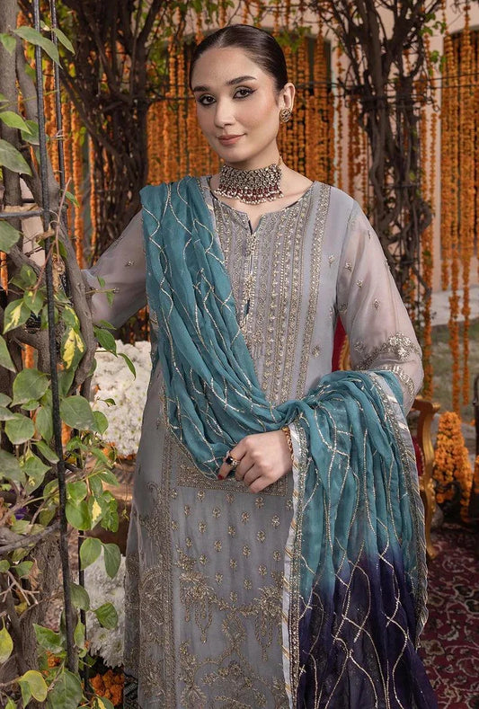 Adan Libas Chiffon Embroidered Unstitched Collection RANG-E-MEHFIL 005