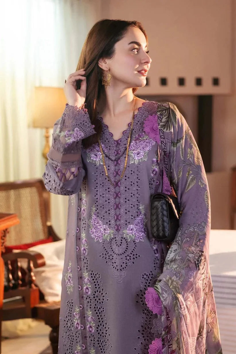 HANIA AMIR 3PC Dhanak Embroidered Suit