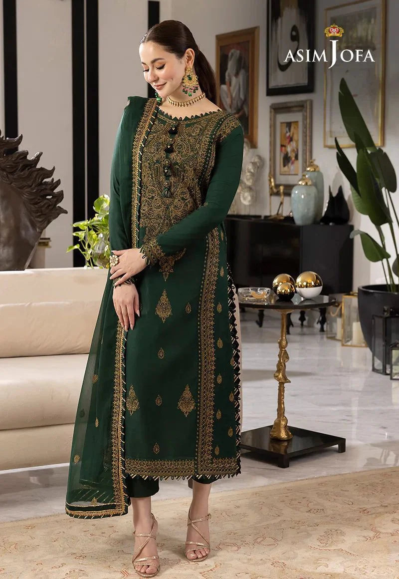 ASIM JOFA Dhanak 3PC Embroidered suit