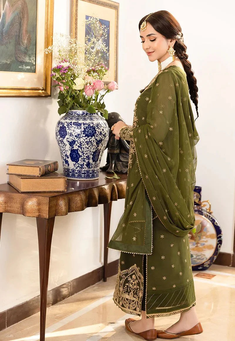Asim Jofa Luxury Embroidered Chiffon 3 Piece Unstitched