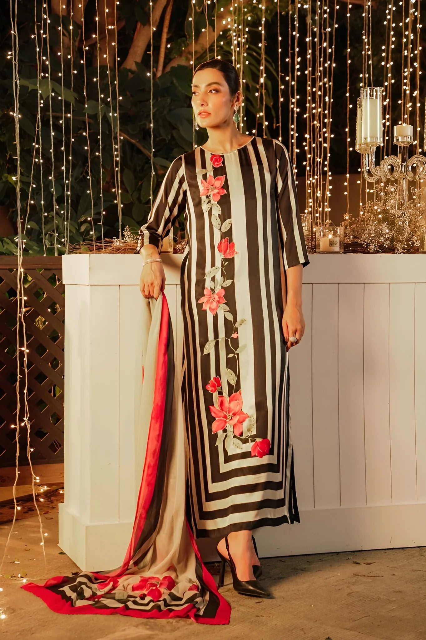 Lulusar Luxury Silk Dress 3 piece Unstitched