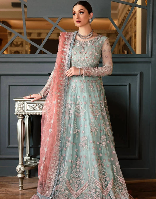 Emaan Adeel Luxury Net Embroidered 3 Piece Unstitched