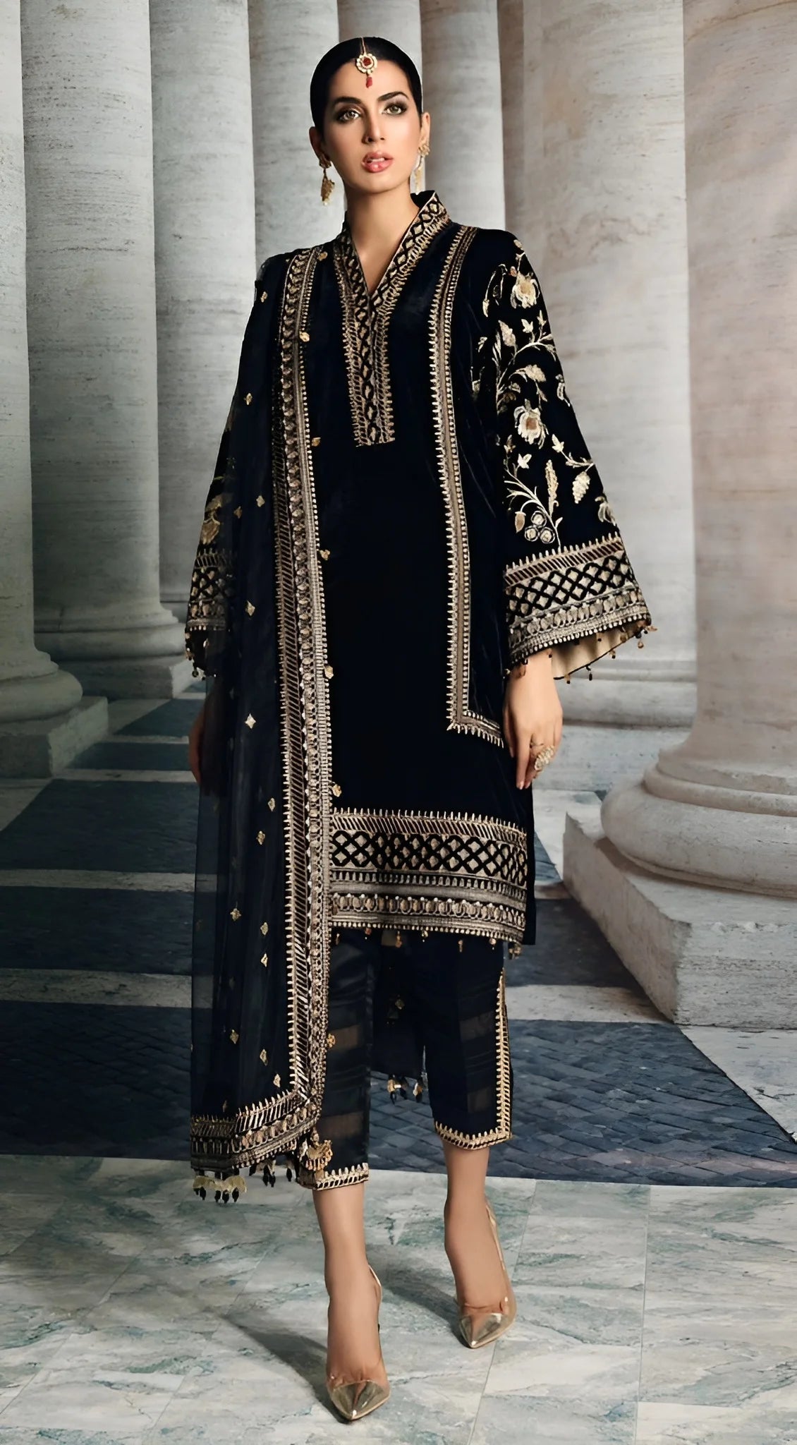 ANAYA Luxury Velvet Collection 3 Pc Unstitched