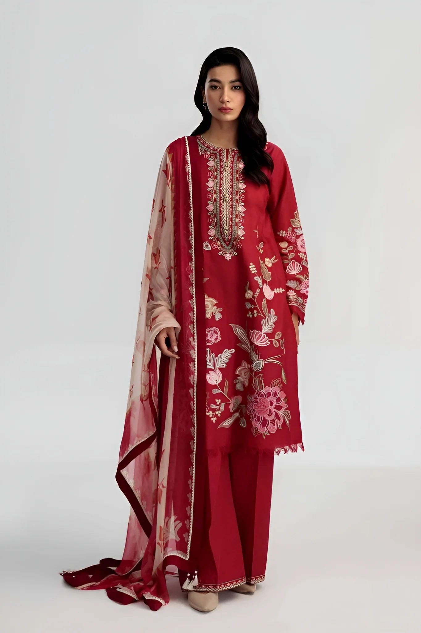 ZARA SHAH JHAN PREMIUM DHANAK 3PC UNSTITCHED