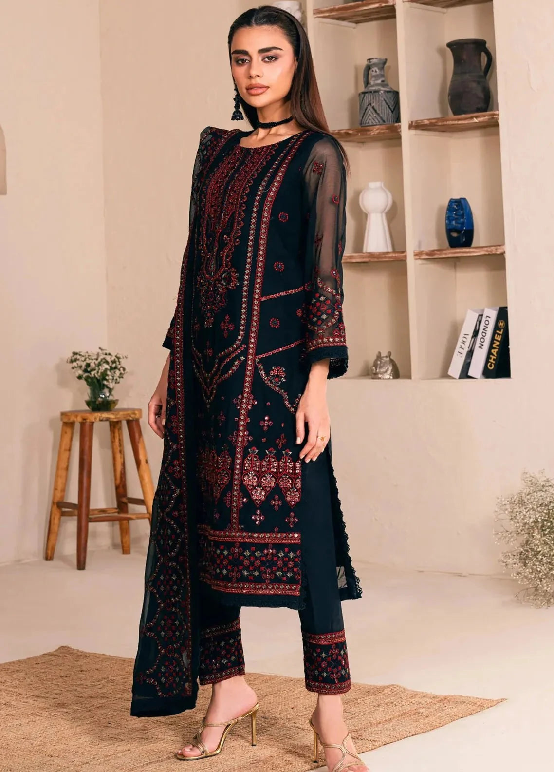 Noorma Kaamal Chiffon Formal Collection 3Piece Unsitched