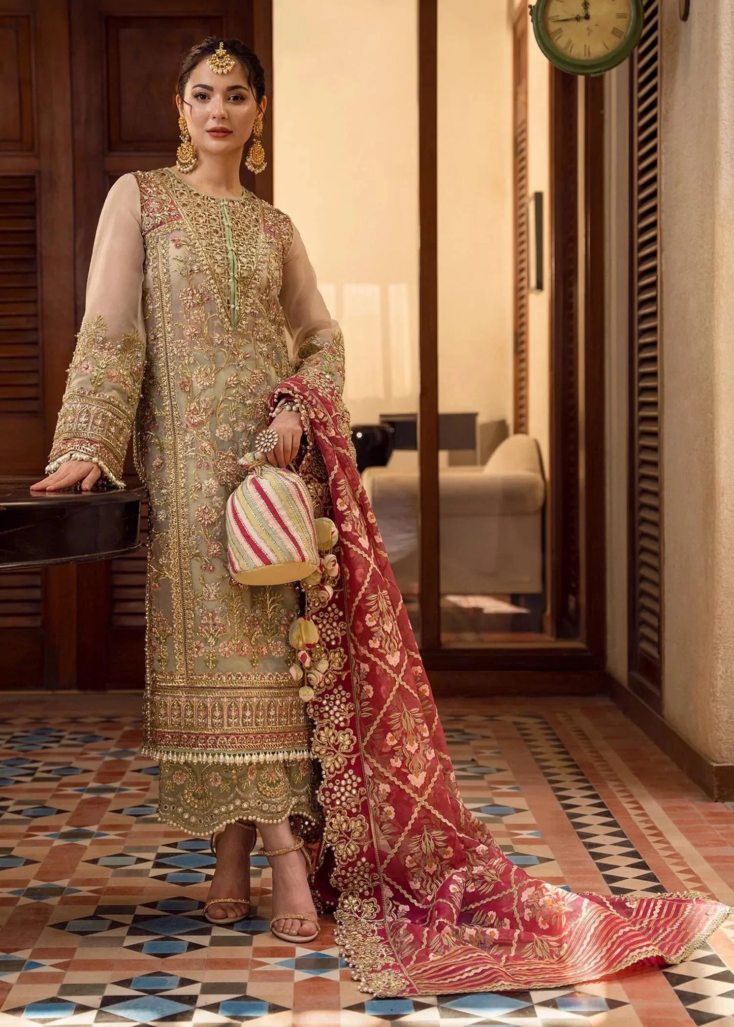 Aik Jhalak by Crimson Organza Embroidered Suits Unstitched 3 Piece