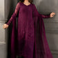 Azure Wedding Festive Luxury Chiffon Embroidered Collection Rose Noir