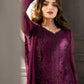 Azure Wedding Festive Luxury Chiffon Embroidered Collection Rose Noir