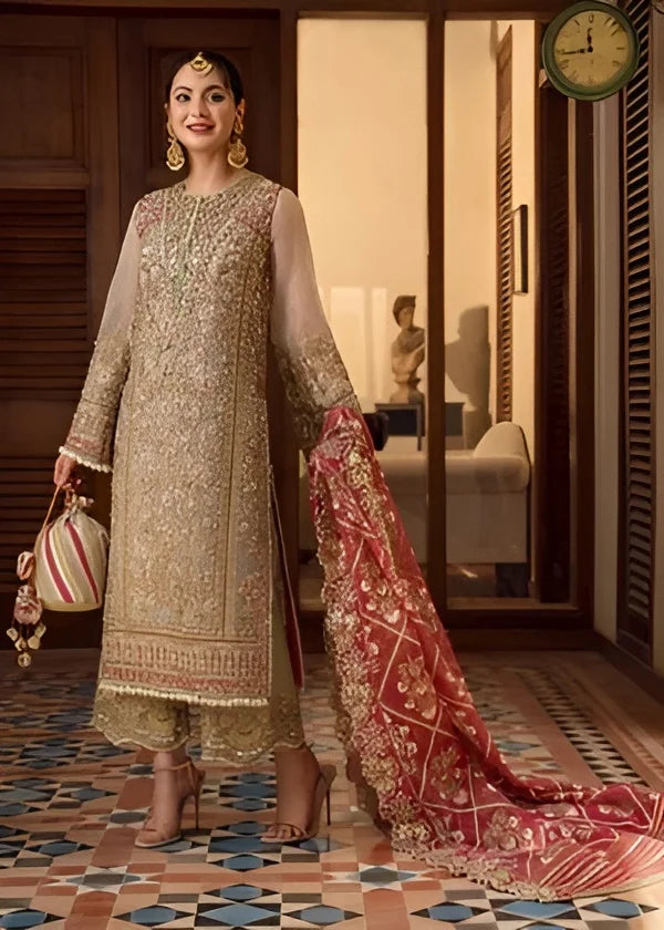 Aik Jhalak by Crimson Organza Embroidered Suits Unstitched 3 Piece