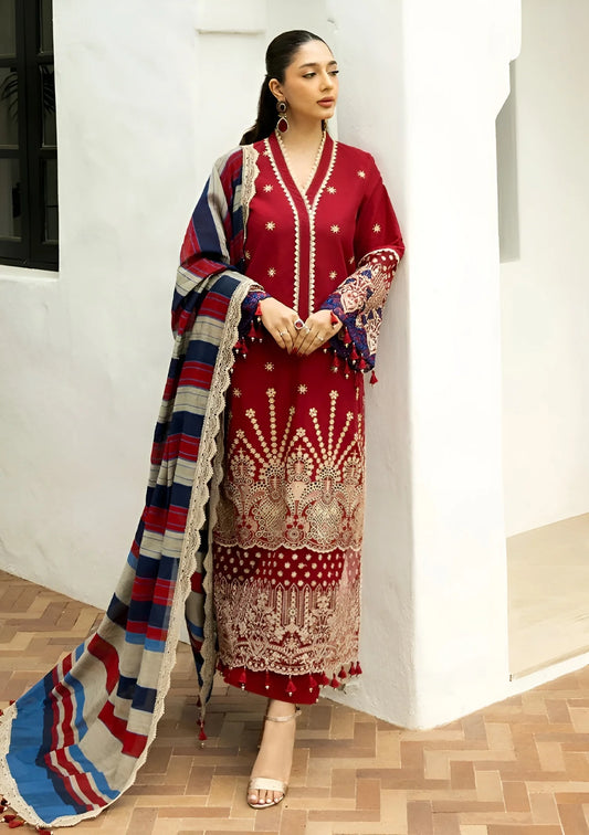 Zainab Chottani Luxury Lawn ChikanKari Embroidered 3 Piece Unstitched