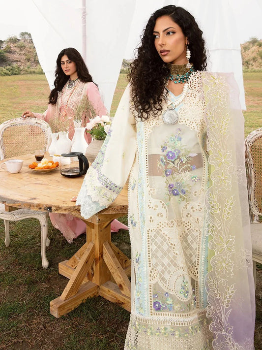 Bin Ilyas Luxury Lawn Embroidered 3 Piece Unstitched