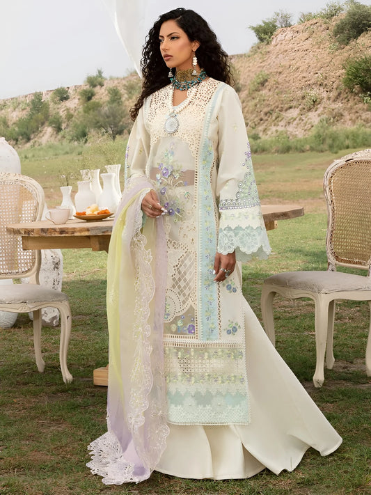 Bin Ilyas Luxury Lawn Embroidered 3 Piece Unstitched