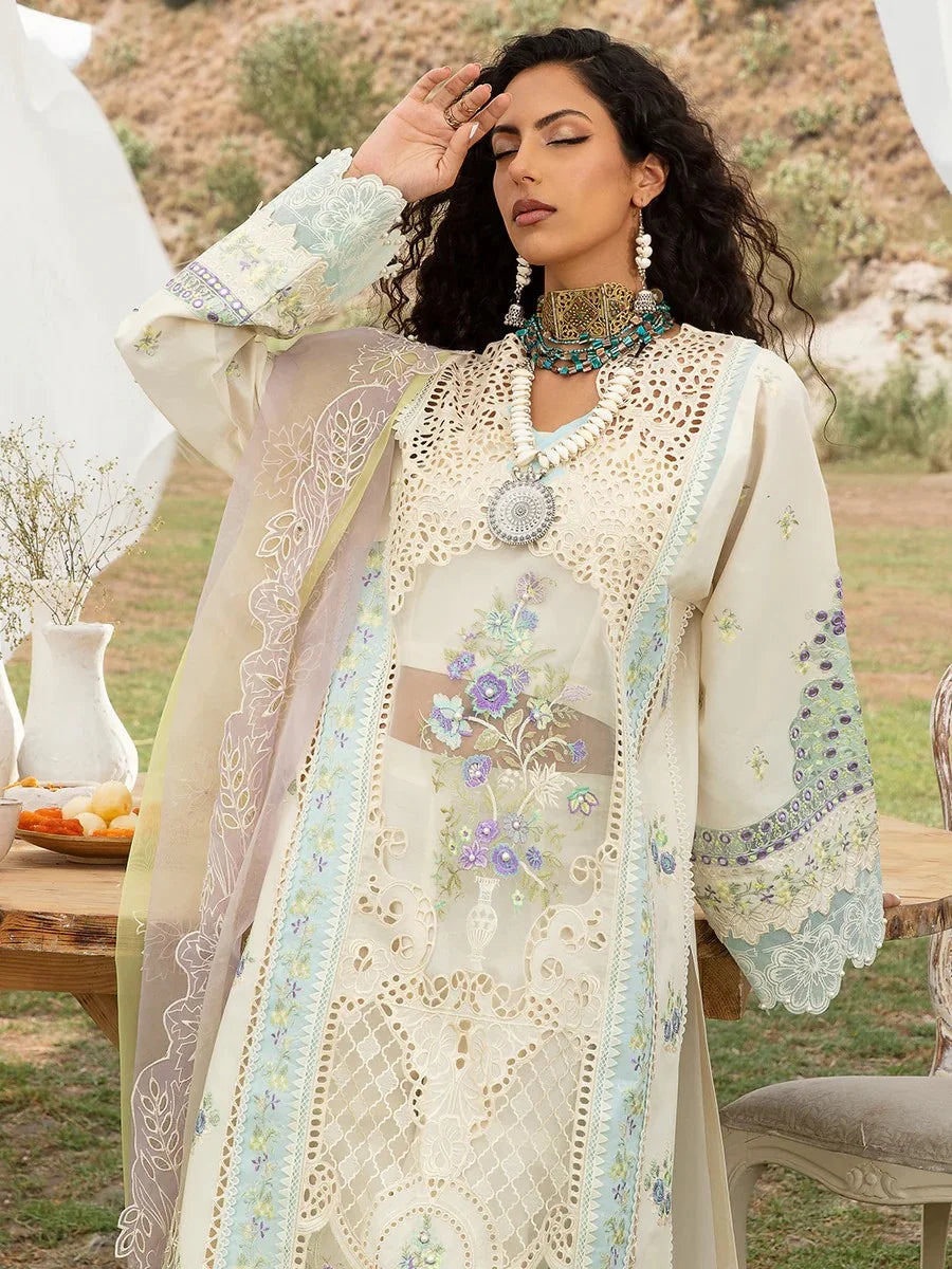 Bin Ilyas Luxury Lawn Embroidered 3 Piece Unstitched