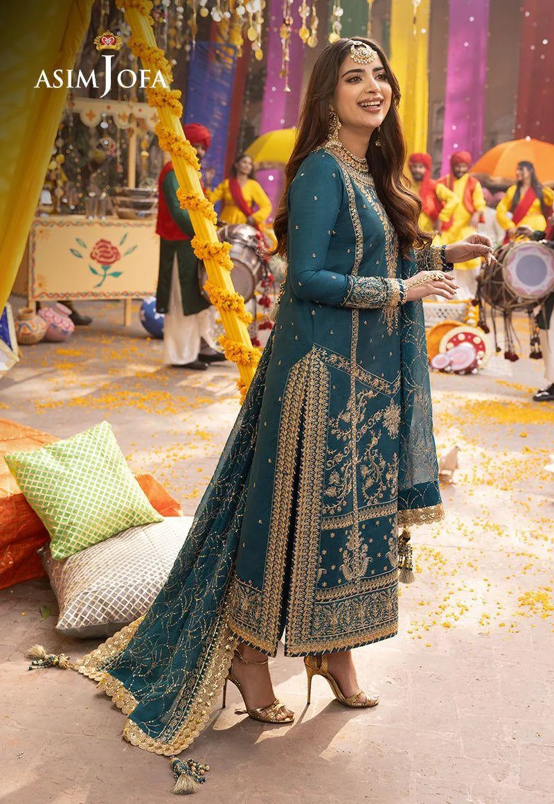 Asim Jofa Embroidered Luxury Chiffon 3 Piece Unstitched