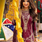 Asim Jofa Embroidered Luxury Chiffon 3 Piece Unstitched