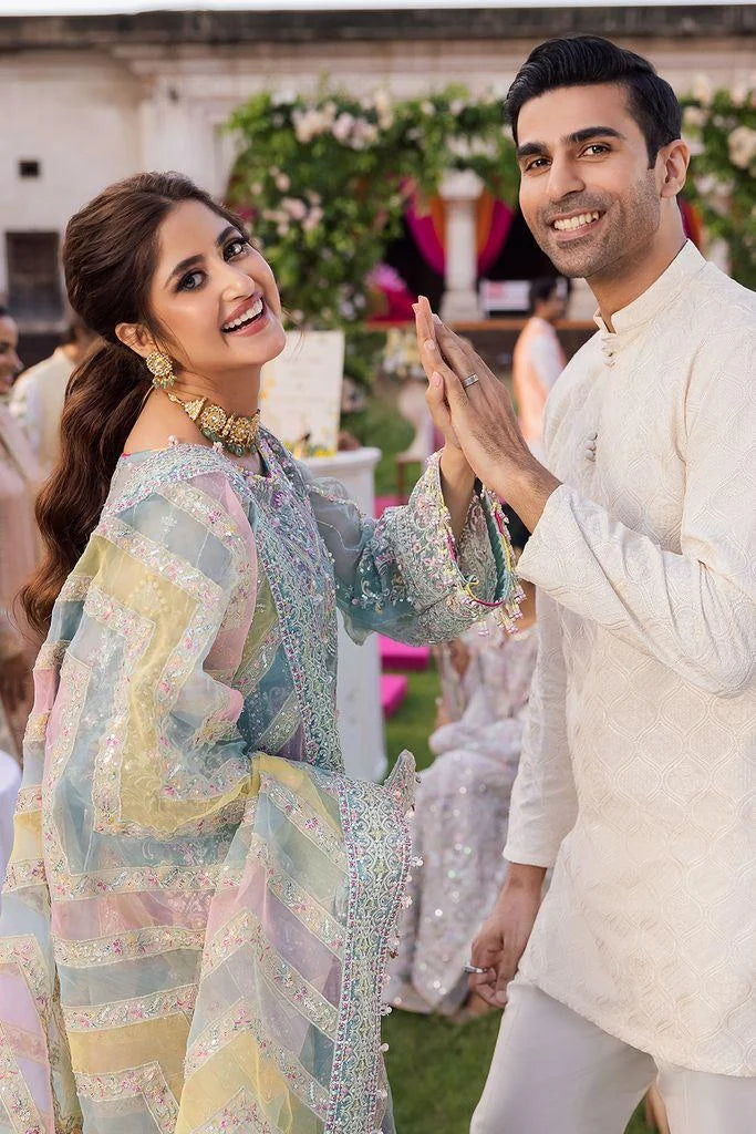 Kanwal Malik Luxury Embroidery Organza 3 Piece Unstitched