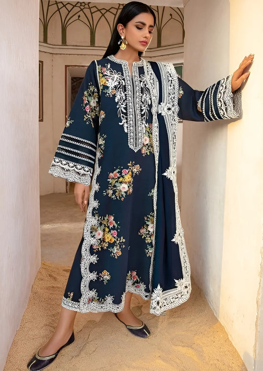 Crimson Luxury Lawn Embroidered Unstitched Suits Marori Tales - CRWP 2B