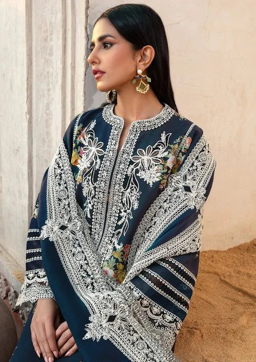 Crimson Luxury Lawn Embroidered Unstitched Suits Marori Tales - CRWP 2B