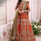 Asim jofa luxury Embroidered Chiffon Maxi 3piece unstitched