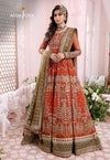 Asim jofa luxury Embroidered Chiffon Maxi 3piece unstitched