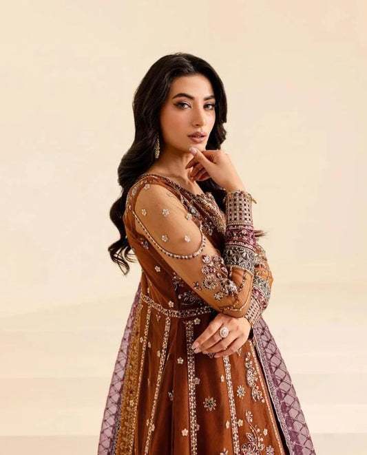 FARASHA Embroidered Net frock