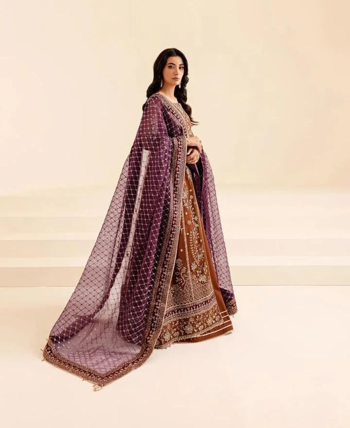 FARASHA Embroidered Net frock