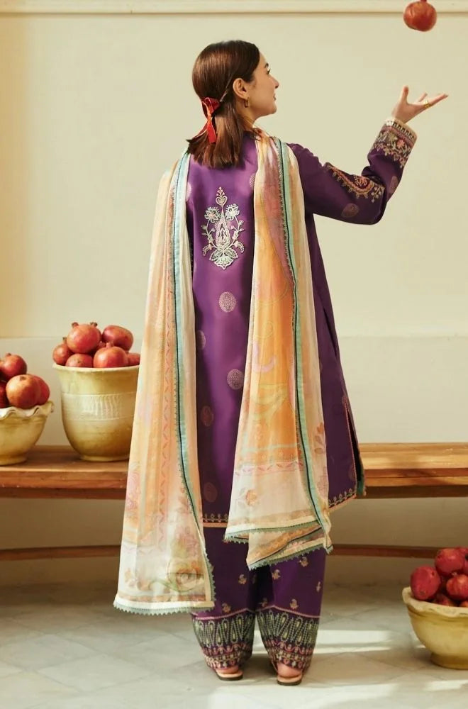 Zara Shahjahan Luxury Lawn Embroidered 3 Piece Unstitched