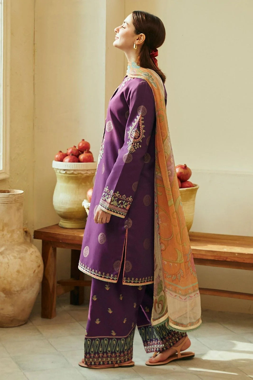 Zara Shahjahan Luxury Lawn Embroidered 3 Piece Unstitched