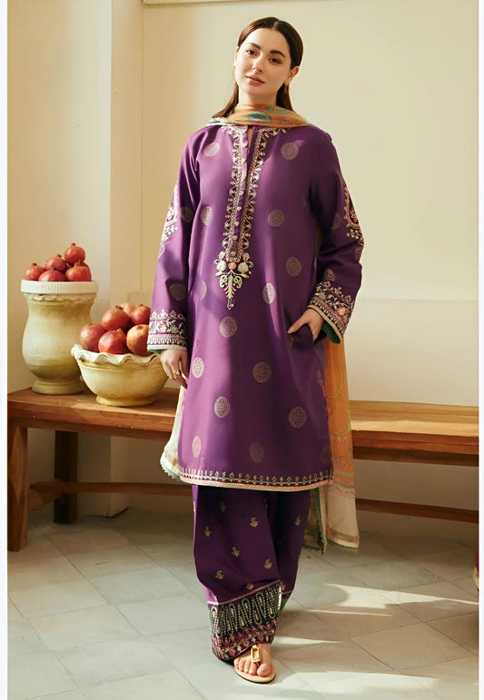 Zara Shahjahan Luxury Lawn Embroidered 3 Piece Unstitched