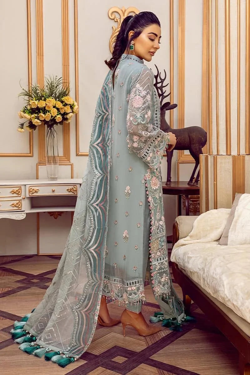 Adan Libas Chiffon Embroidery Dress 3piece Unstitched