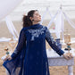 Azure Luxury Embroidered Chiffon 3 Piece Unstitched