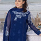 Azure Luxury Embroidered Chiffon 3 Piece Unstitched