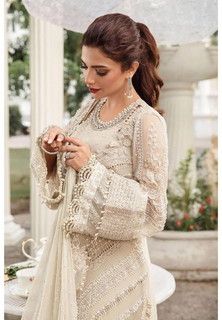 Maria B Luxury Chiffon Embroidered 3Piece Unstitched