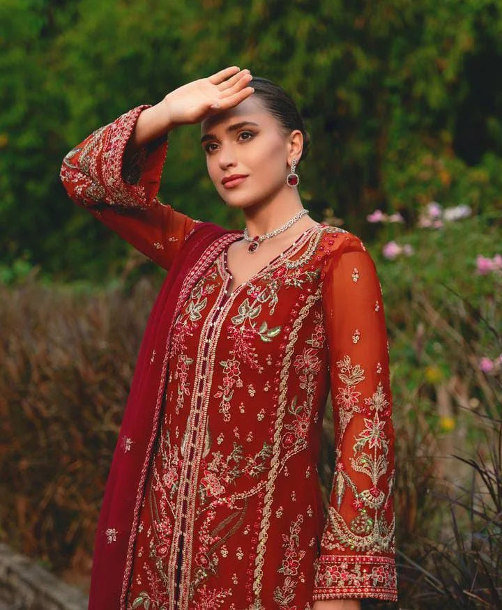 GULAAL Luxury Embroidered Chiffon 3piece unstitched