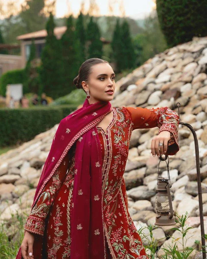 GULAAL Luxury Embroidered Chiffon 3piece unstitched