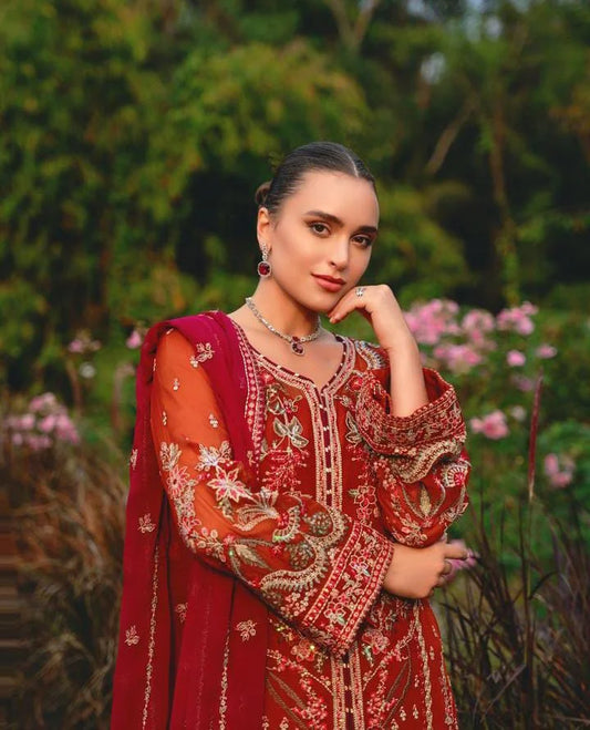 GULAAL Luxury Embroidered Chiffon 3piece unstitched