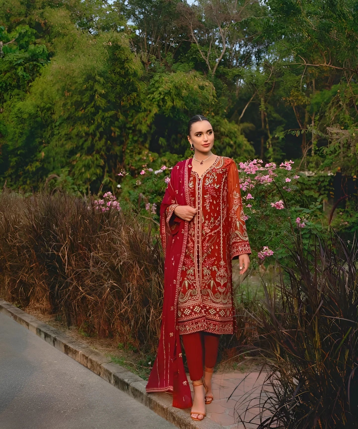 GULAAL Luxury Embroidered Chiffon 3piece unstitched