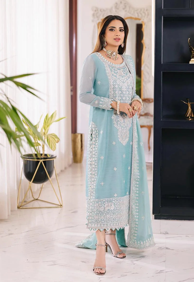 Asim Jofa Luxury Chiffon Embroidered 3 Piece Unstitched