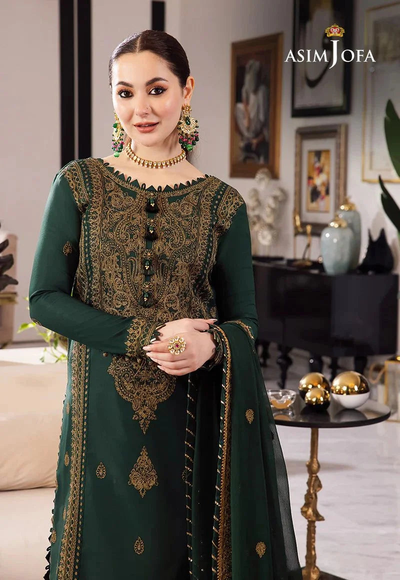 Asim Jofa Luxury Chiffon Embroidered Suit AJRN-18