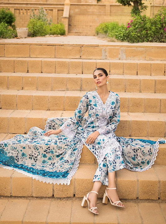 Zainab Chottani Swiss Lawn 3 piece Unstitched Embroidered Collection